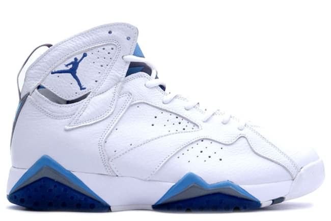 Outlet Air Jordan 7 (VII) Retro White French Blue Flint Grey